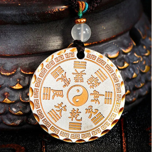 Mountain Ghost Coin Round Pendant - Symbol of Protection