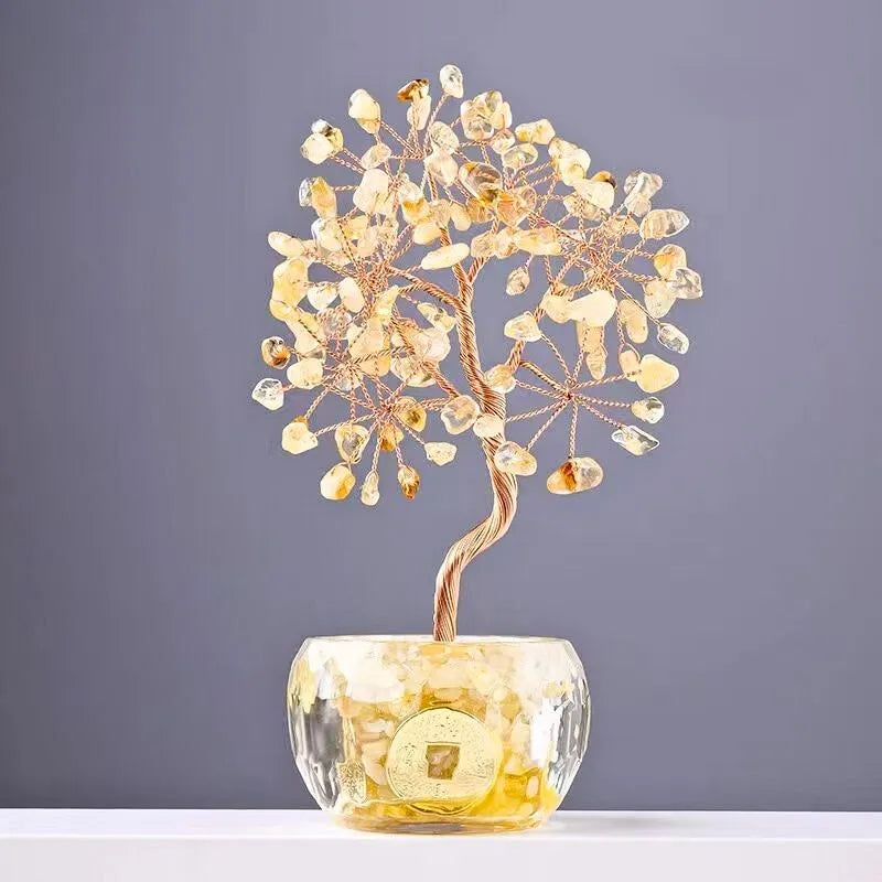Crystal Money Tree Feng Shui Decor