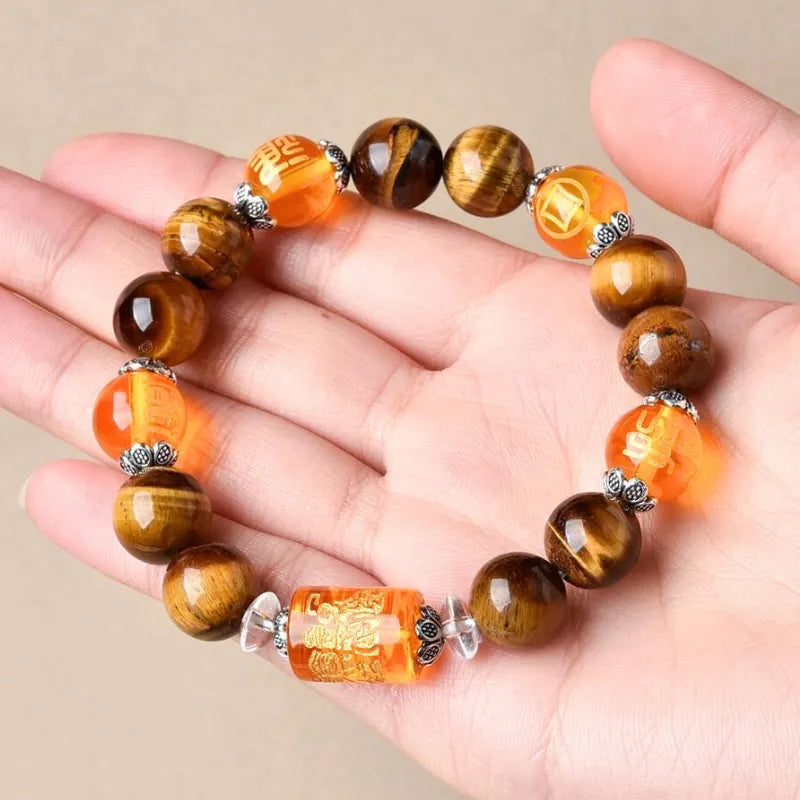 God of Wealth Tiger's Eye Bracelet - For Wealth & Prosperity