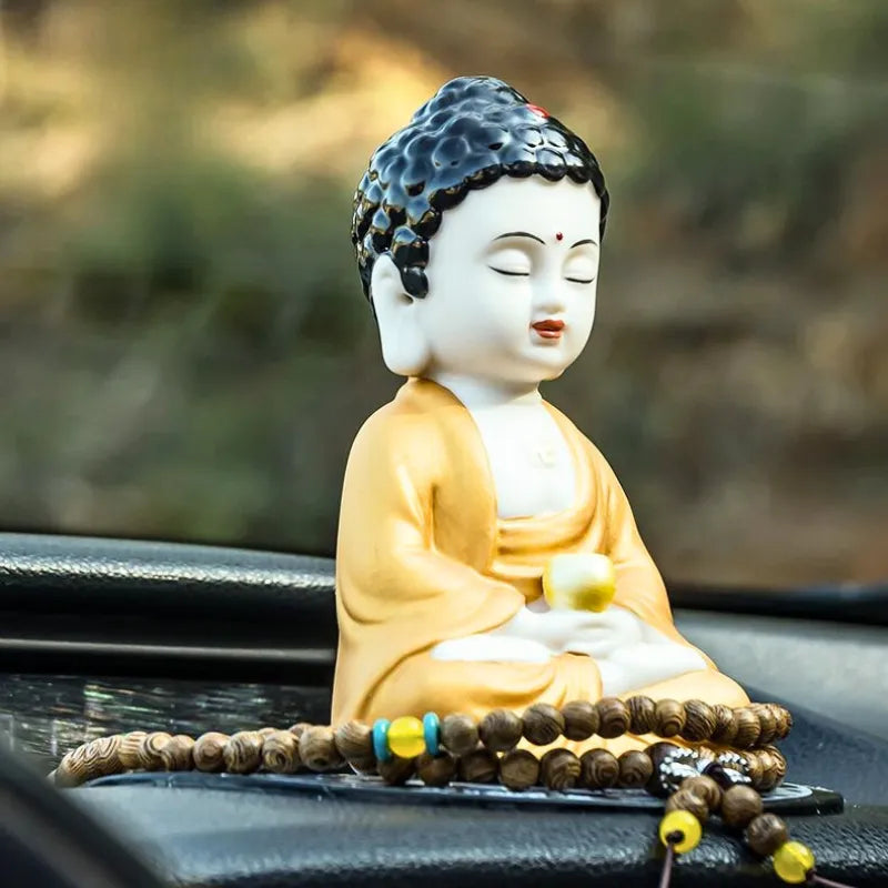 Golden Robe Tathagata/Avalokitesvara Car Amulet - Safe Entry and Exit