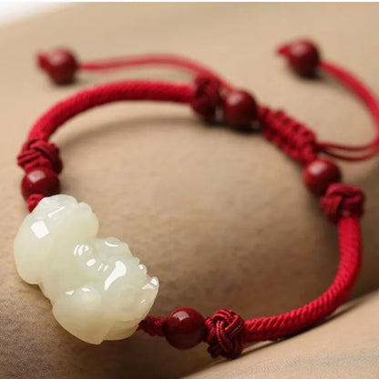 Hetian Jade Pixiu Fortune Bracelet - Perfect for Couples