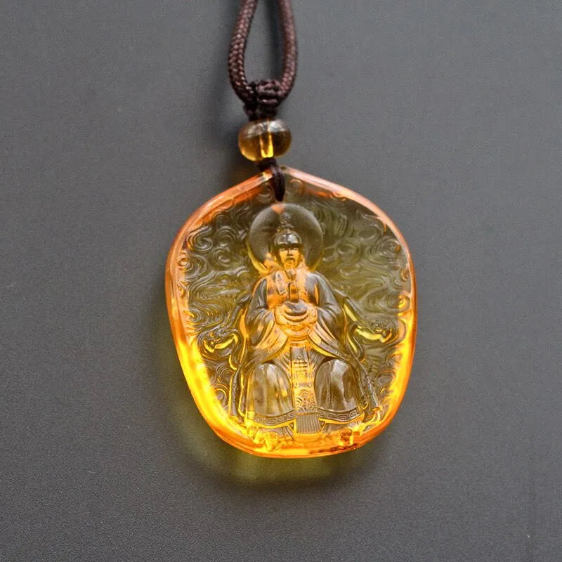 Lord Lao Zi Bagua Amulet Pendant Necklace