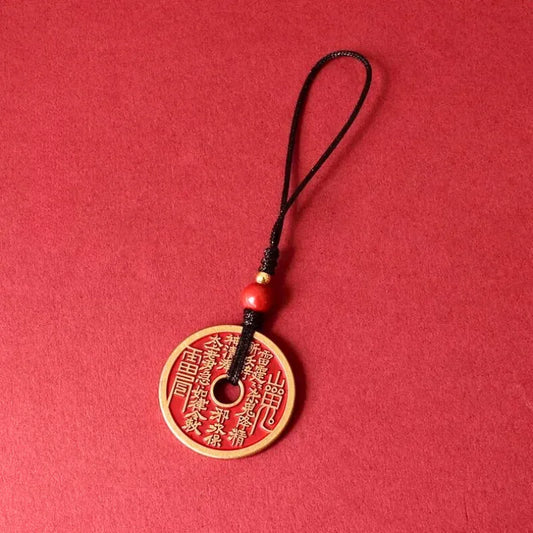 Mountain Ghost Coin Pendant Mobile Phone Lanyard - Wealth & Protection