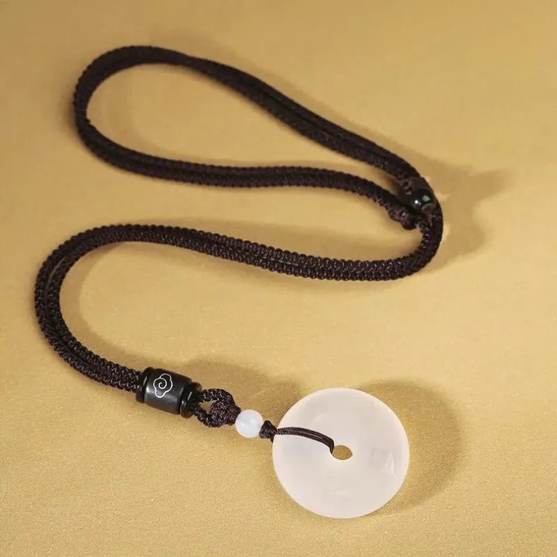 Natural Agate Five Sacred Mountains Talisman Pendant