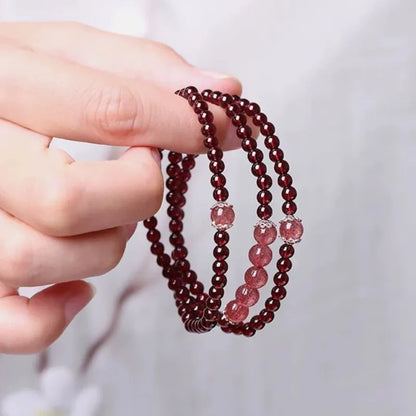 Natural Garnet Bracelet - Aspiration for Love & Happiness