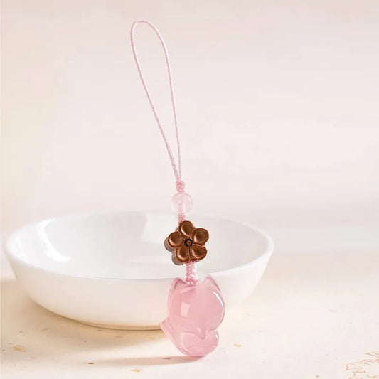 Rose Quartz Mobile Phone Lanyard - Attracts Love Luck