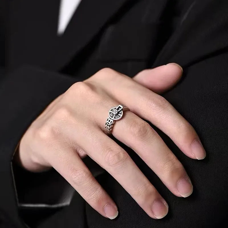 Rotating Coin Ring - For Good Fortune and Wealth Attraction