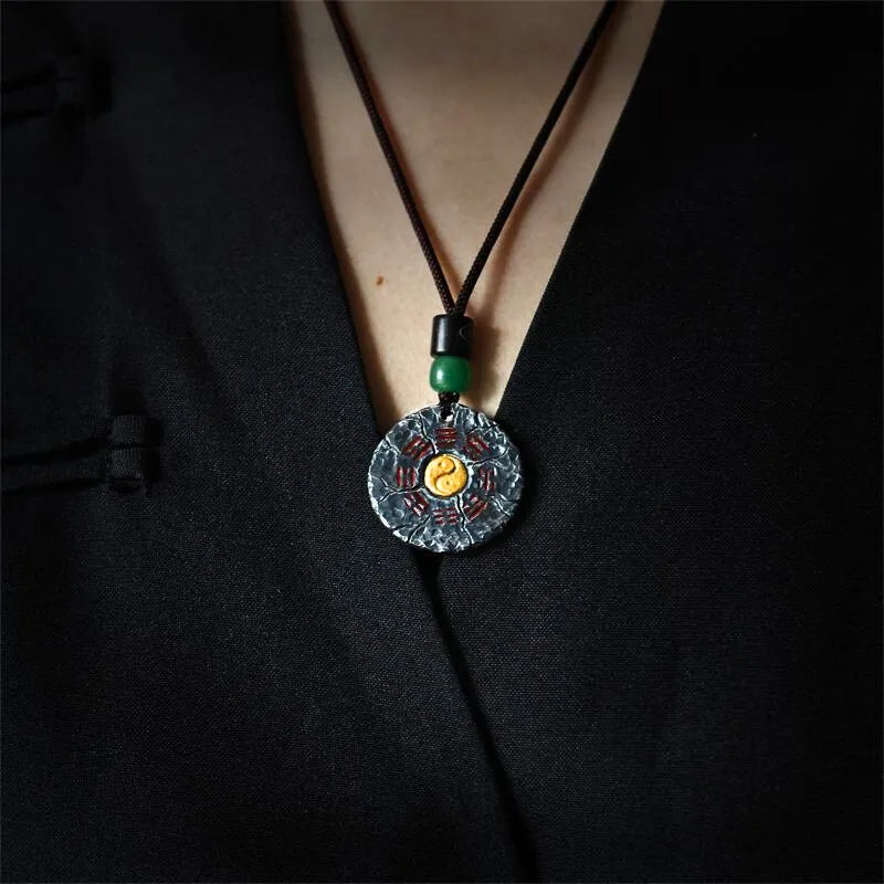 Taoist Mountain Ghost Coin Bagua Tai Chi Handwoven Bead String
