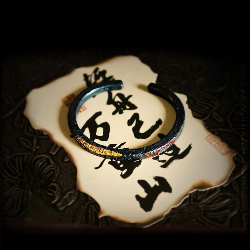 Taoist Silver Qiankun Circle & Beidou Seven Stars Bracelet
