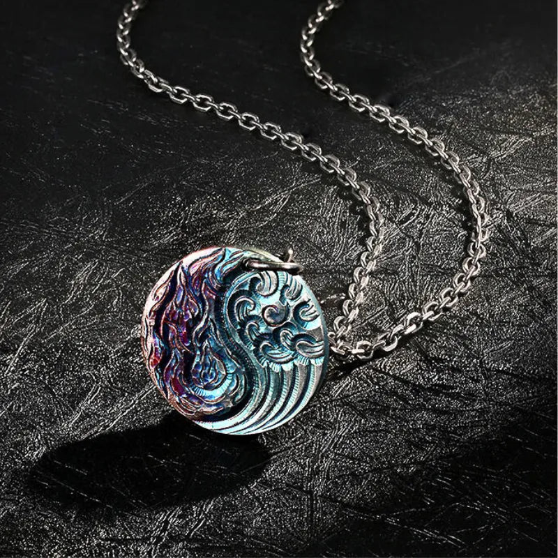 Taoist Tai Chi Yin Yang Bagua Circle Pendant