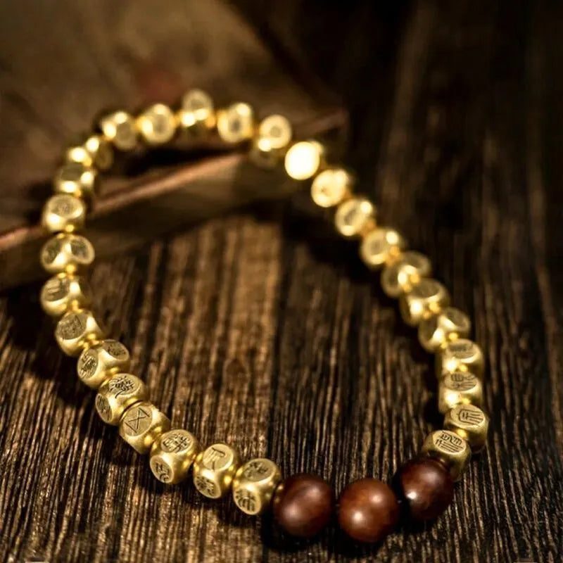 Taoist Talisman Golden Light Mantra Bracelet